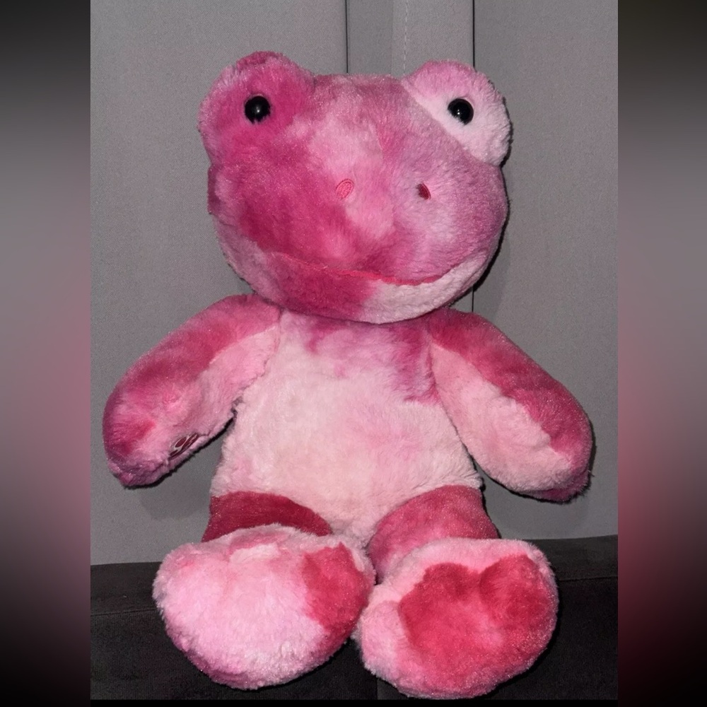 Build A Bear Pink Frog TOADally Tie Dye Plush